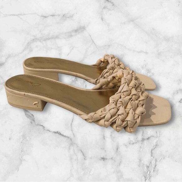 Circus by Sam Edelman Shoes - Circus by Sam Edelman Kenna Ivory Knotted Strap Slide Sandals Size 9